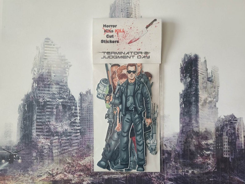 Terminator 2 Sticker Cards Terminator 2: Judgment Day, Fan Art, Stickers - Etsy