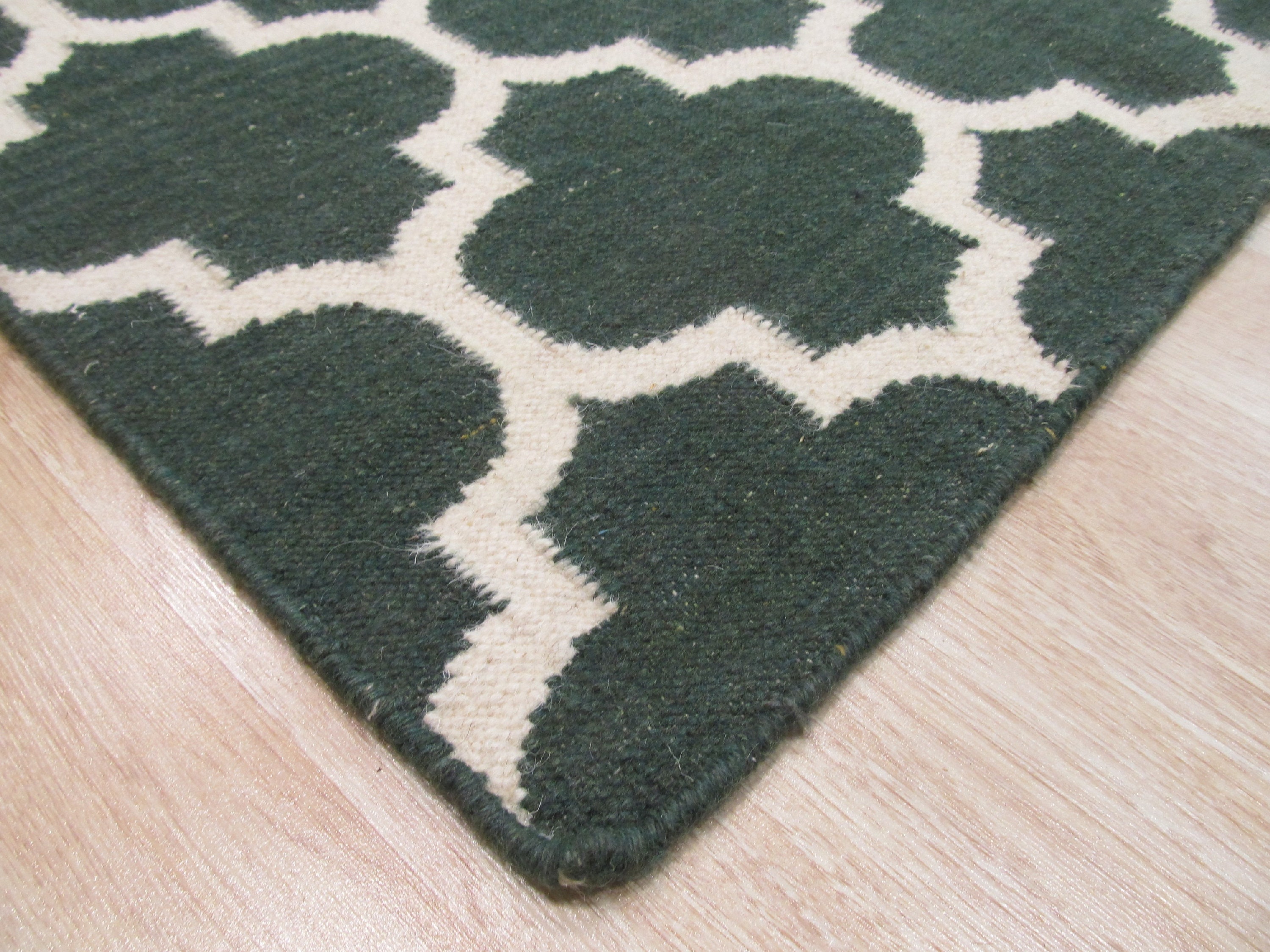 Green Contemporary Flatweave ReversibleMoroccan Rug 9' x Etsy