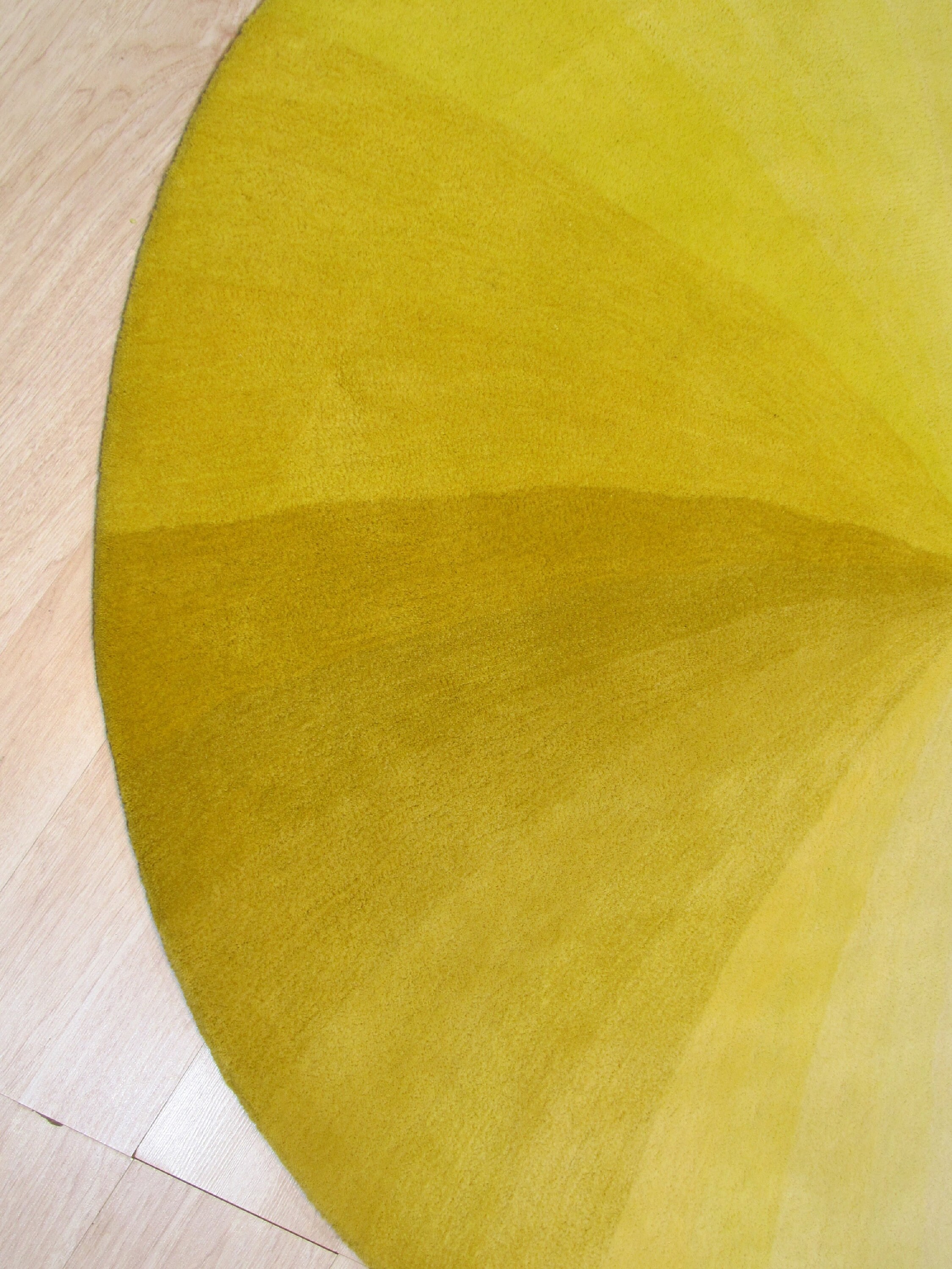 Yellow Swirl Handtufted Wool Rug 4' X 6' Etsy UK