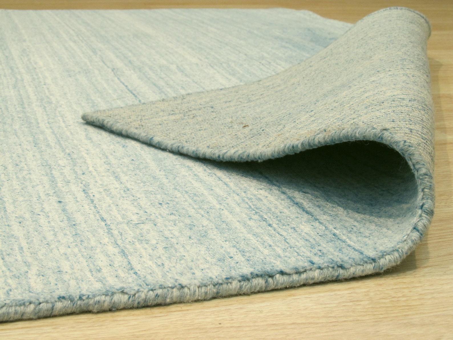 Blue Urban Handmade Wool & Viscose Rug 8' x 10' Etsy