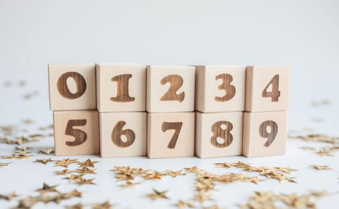 Numbers Blocks Baby Blocks Wooden Blocks Personalized Blocks Engraved