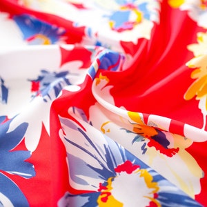 Vintage Kamille blau gelb orange Blumen Schal Schal für Tasche Wraps Haarbandana Рead Schal Тeck schal Тeckertuch Geschenk für sie Blumen