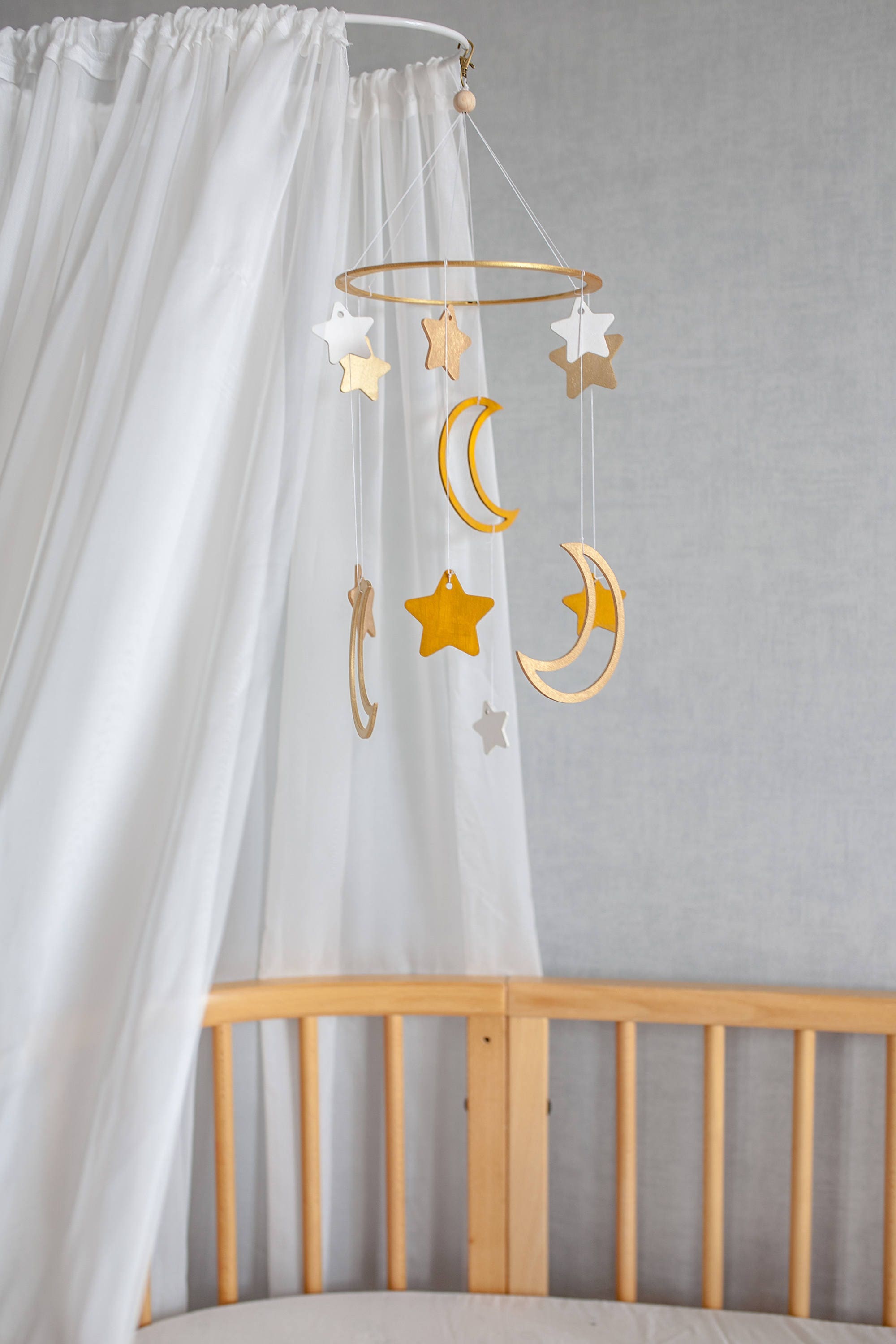 Baby mobile moon and stars Crib mobile baby mobiles Etsy