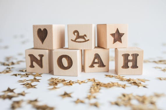 Personalized Wooden Baby Block Baby Blocks Wooden Blocks Name Blocks Baby  Gift Blocks With Name Engraved Baby Block Wood Blocks 