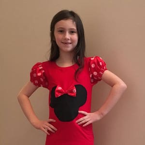 Minnie Mouse Girls Tee Shirt or Women's Flowy T-shirt to - Etsy