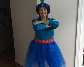 Disfraz de Genio de Aladdin para Halloween, para bebés, niños pequeños, niñas, niños, adultos, hombres y mujeres.