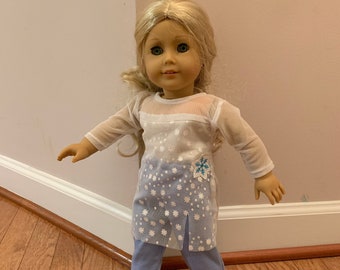 Disfraz de muñeca Elsa de Frozen 2, de 18 pulgadas, color azul, blanco y azul, de 18 pulgadas, vestido, bata de gala, capa, para niña bebé
