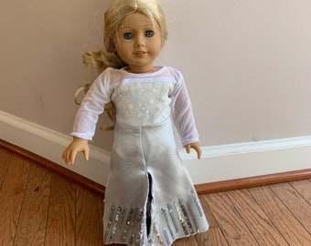 Disfraz de muñeca Elsa de Frozen 2, de 18 pulgadas, color azul, blanco y azul, de 18 pulgadas, vestido, bata de gala, capa, para niña bebé