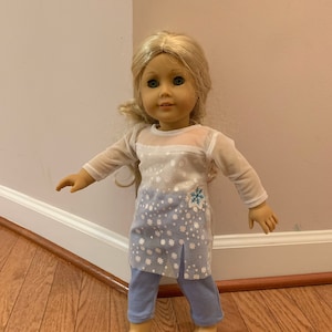 Elsa White Frozen 2 Blue 18 inch 18&quot; Doll Costume Outfit Dress Ballgown Gown Cape Baby Girl Doll