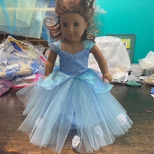 Cinderella 18 inch 18&quot; Doll Costume Outfit Dress Ballgown Gown Baby Girl Doll