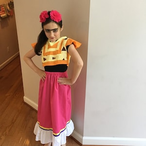 Vestuario de frida kahlo para niñas clearance