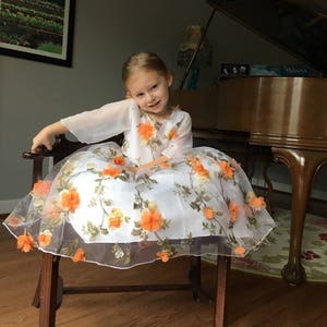 Live Action Belle Costume White Floral Dress/Gown for Infant, Toddler, Girls, Adult Women