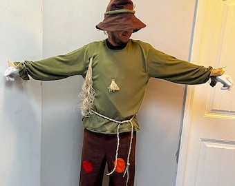 Zauberer von Oz Vogelscheuchen-Halloweenkostüm für Kleinkinder, Jungen, Mädchen, Erwachsene und Frauen