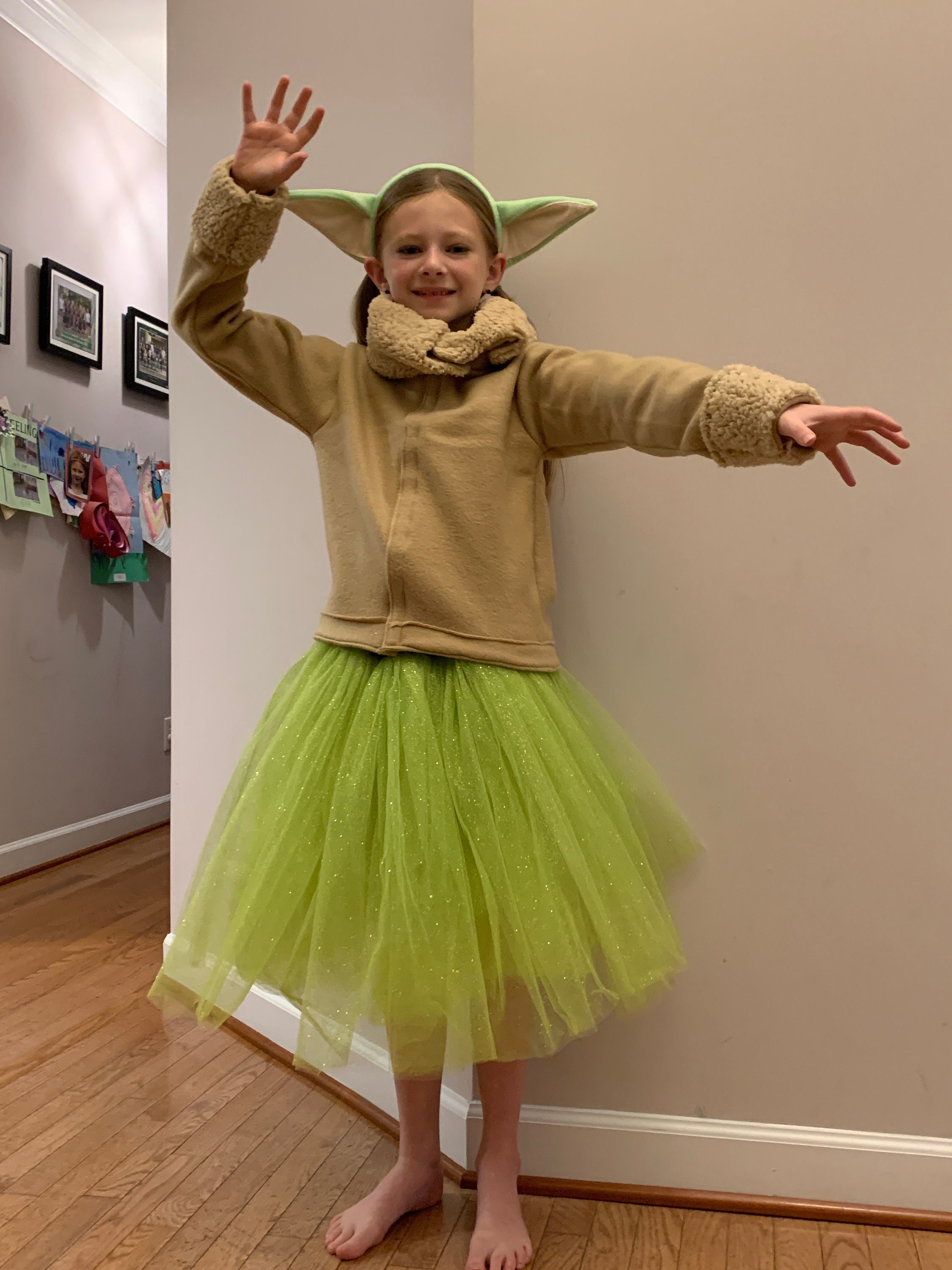 Baby Yoda Halloween Costume for Girls, Boys, Kids, or Adult Woman/women,  Man/men Tutu Mandalorian Star Wars Birthday Shirt 