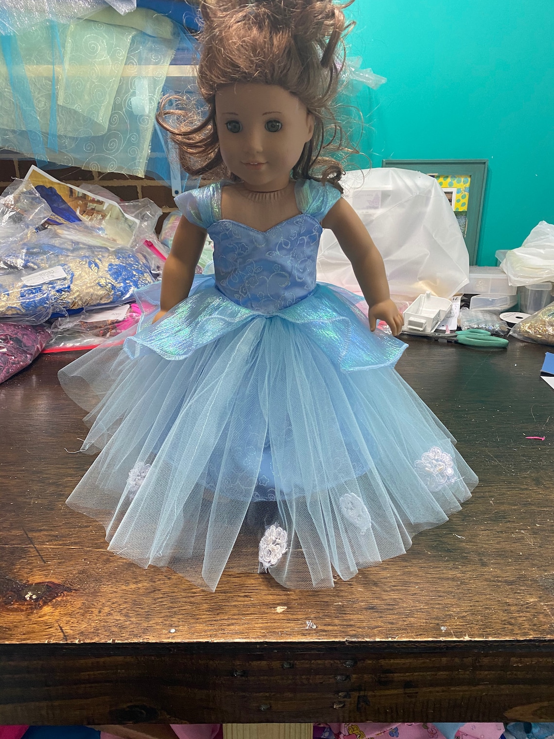 American Girl Winter Princess Dress 18 Doll Pink Gown Etsy