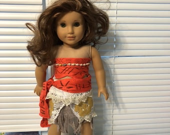 Moana 18 cali 18" Lalka Kostium Strój Sukienka Spódnica Lalka Dziewczynka