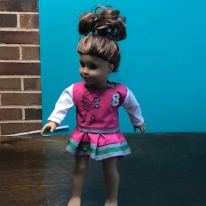 Zombies Addison Cheer Cheerleader 18 inch 18&quot; Doll Costume Outfit Dress Vest Skirt Baby Girl Doll