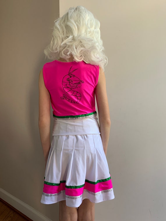 Costume Anni '80 Per Donna - Set Con Gonna Tutù, Guanti E Leggings In Pizzo Nero Per Halloween E Feste - Foto 5