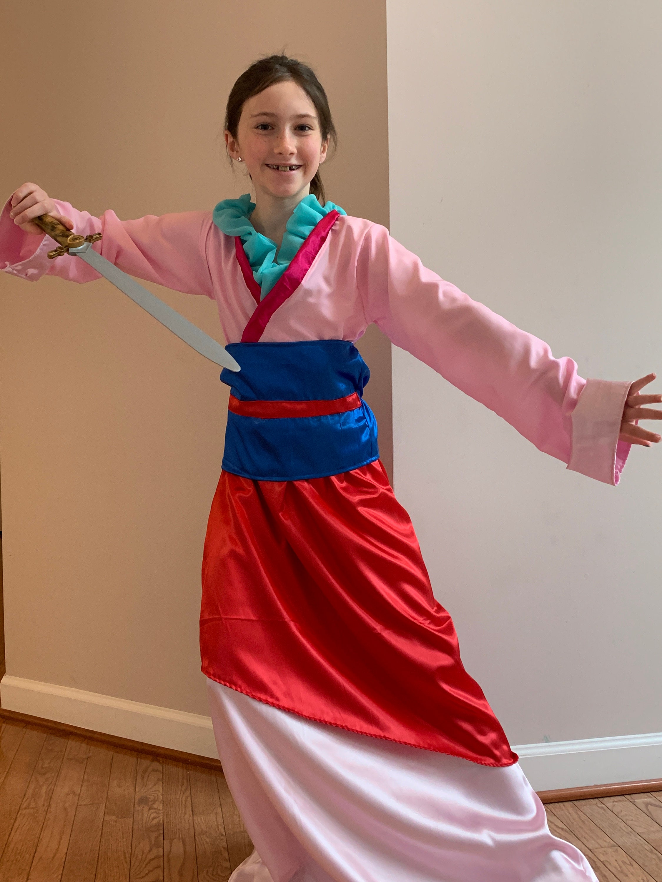 Custom Mulan Pink Red Halloween Costume Dress Gown For Girls Toddler Custom Mulan Pink Red Halloween Costume Dress Gown For Girls Toddler