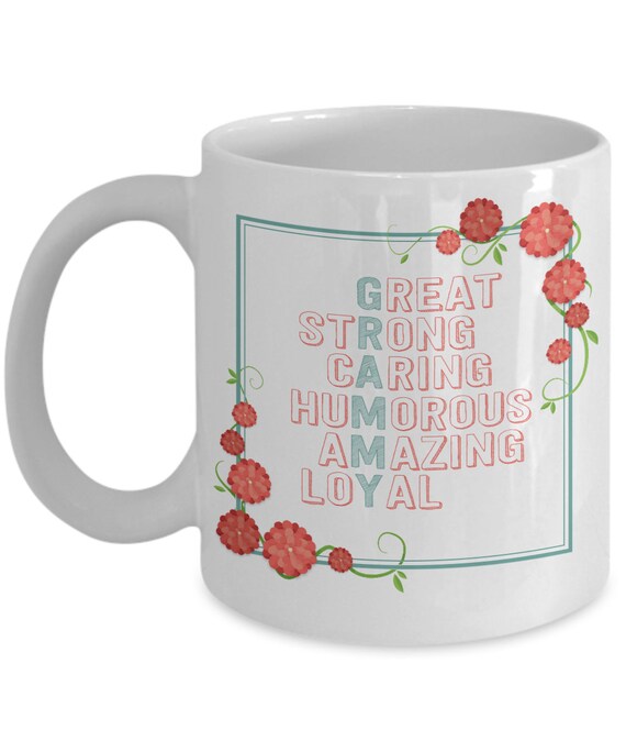 Grammy Mug Grammy Acronym Grammy Gift Etsy