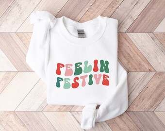 Feestelijke kersttrui, retro vakantiestijl