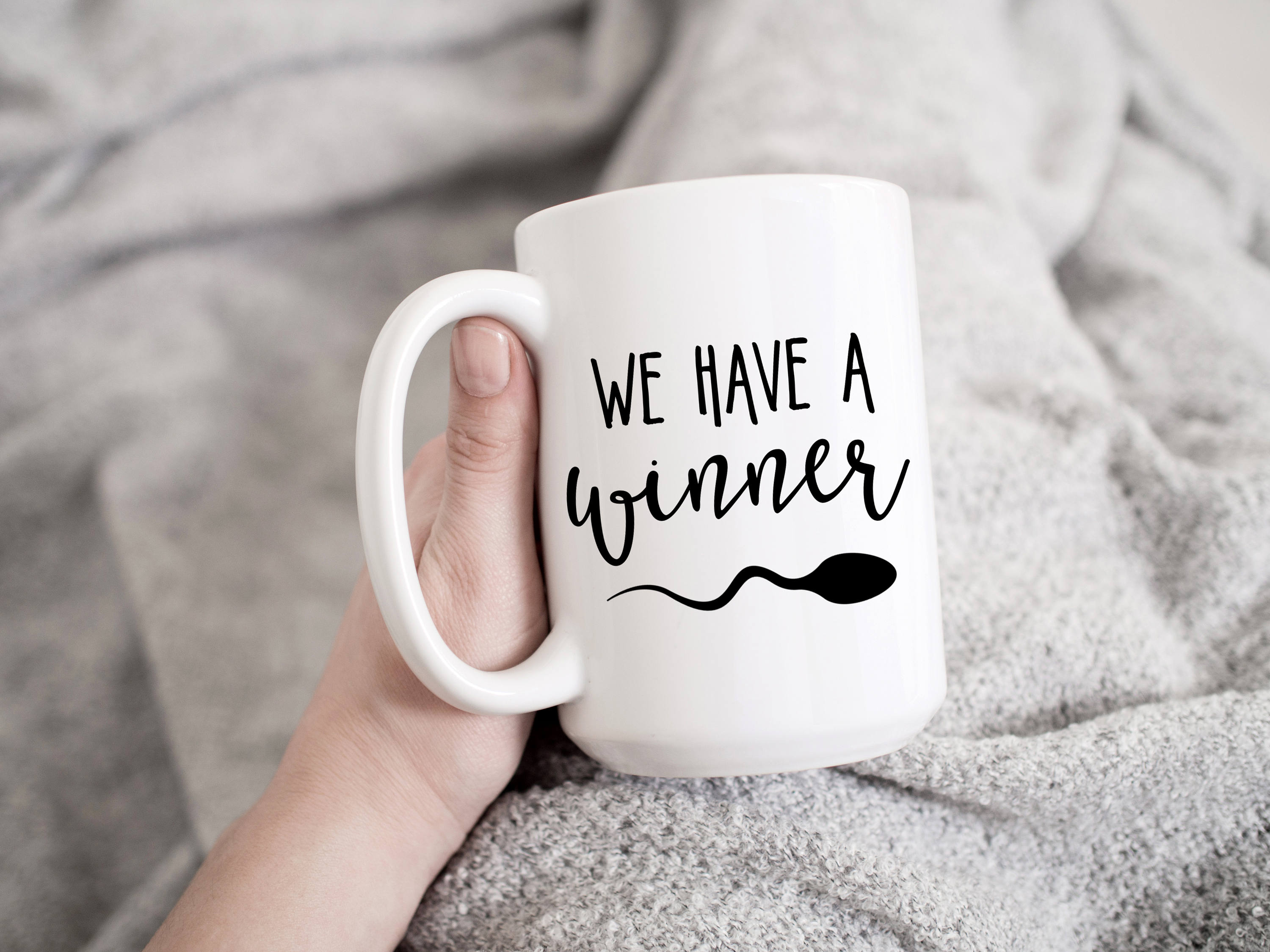 We have a winner mug we have a winner pregnancy mug | Etsy