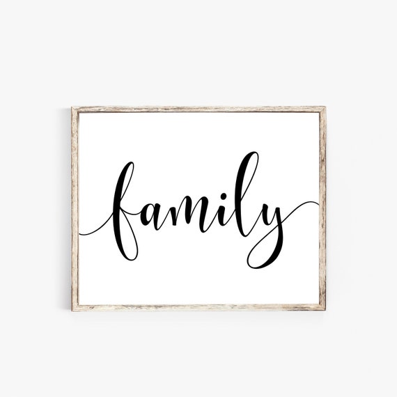 Family Print Wall Decor Printable - Family Sign Wall Art Family Print Wall Decor Printable - Family Sign Wall Art