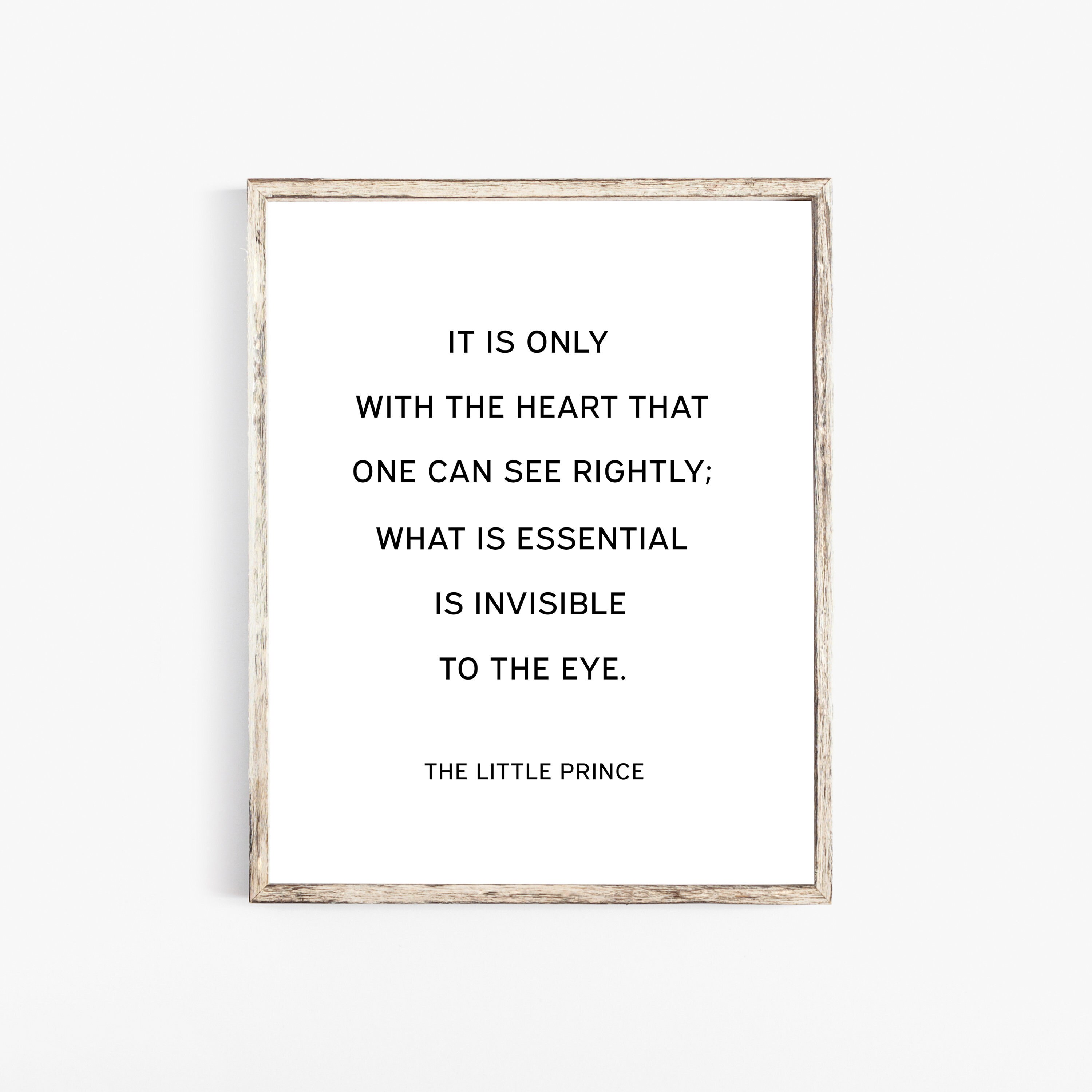 It Is Only With The Heart That One Can See Rightly What Is Etsy It Is Only With The Heart That One Can See Rightly What Is Etsy