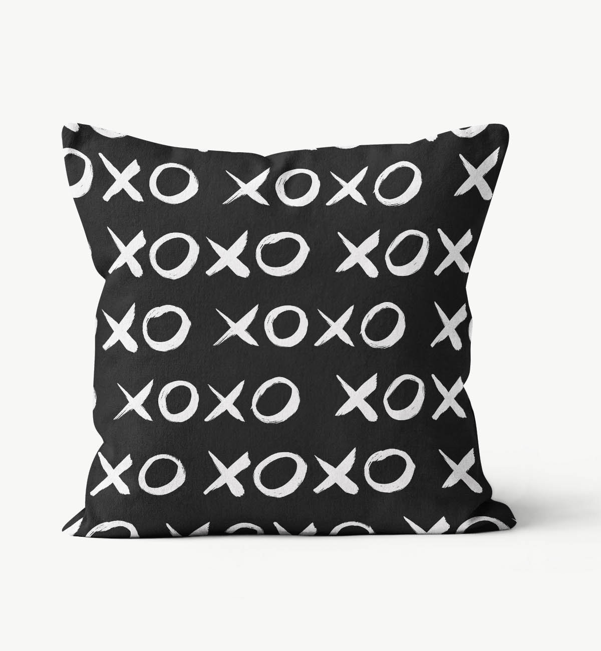 Xo pillow cover xoxo pillow xoxo gift Black and white Etsy