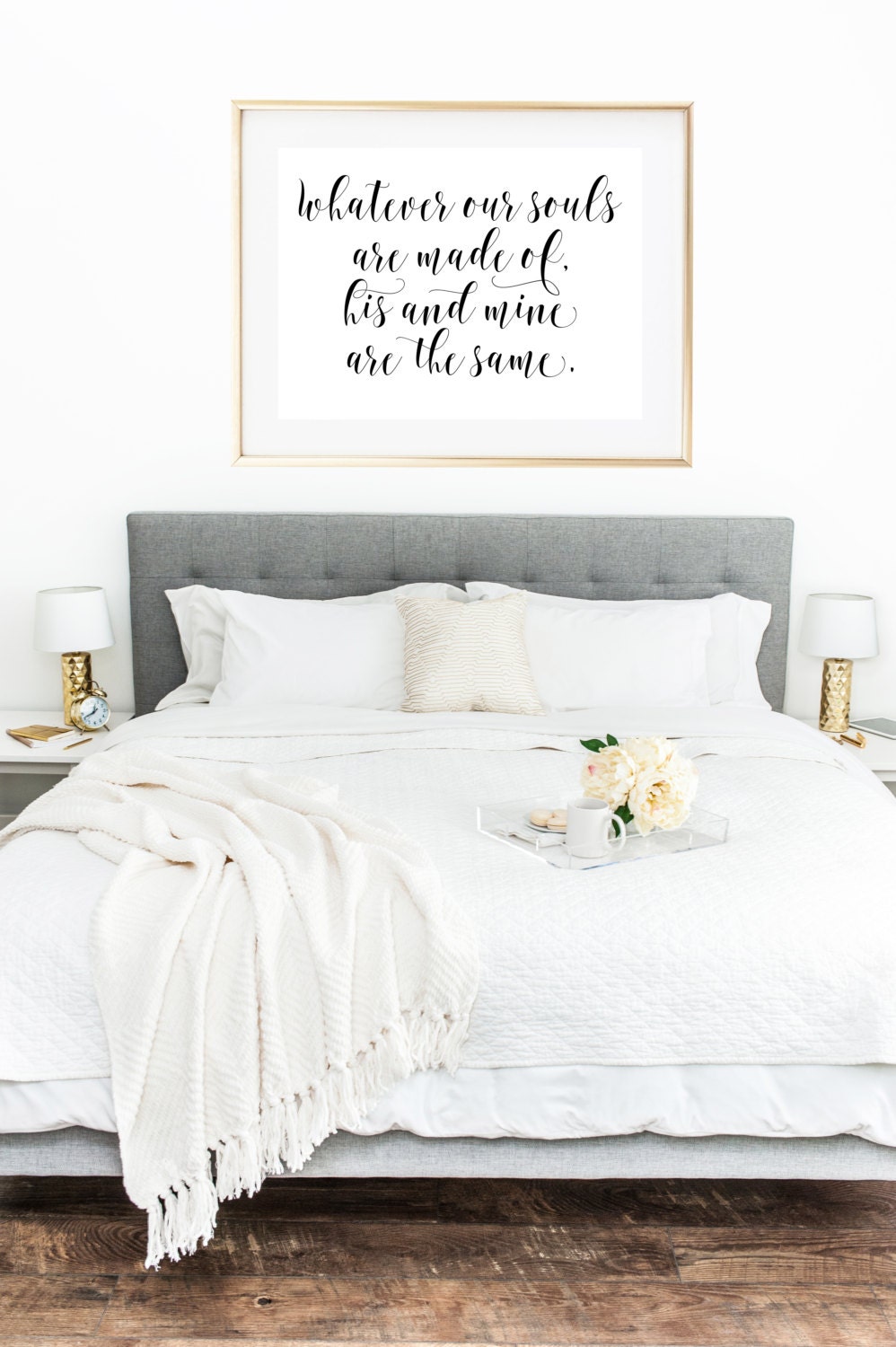 Romantic Wall Art Couple Print Love Sign Whatever Our Souls Etsy