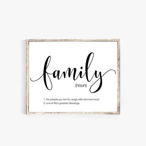 family printable family wall art family decor family quote etsy