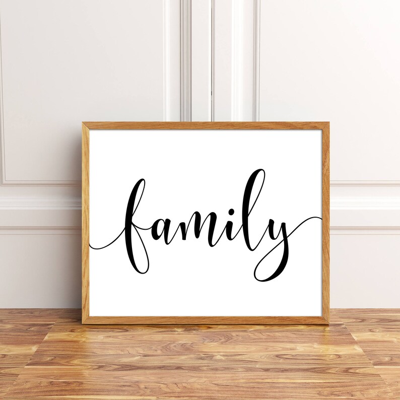 Family Print Family Wall Decor Family printable Family wall | Etsy