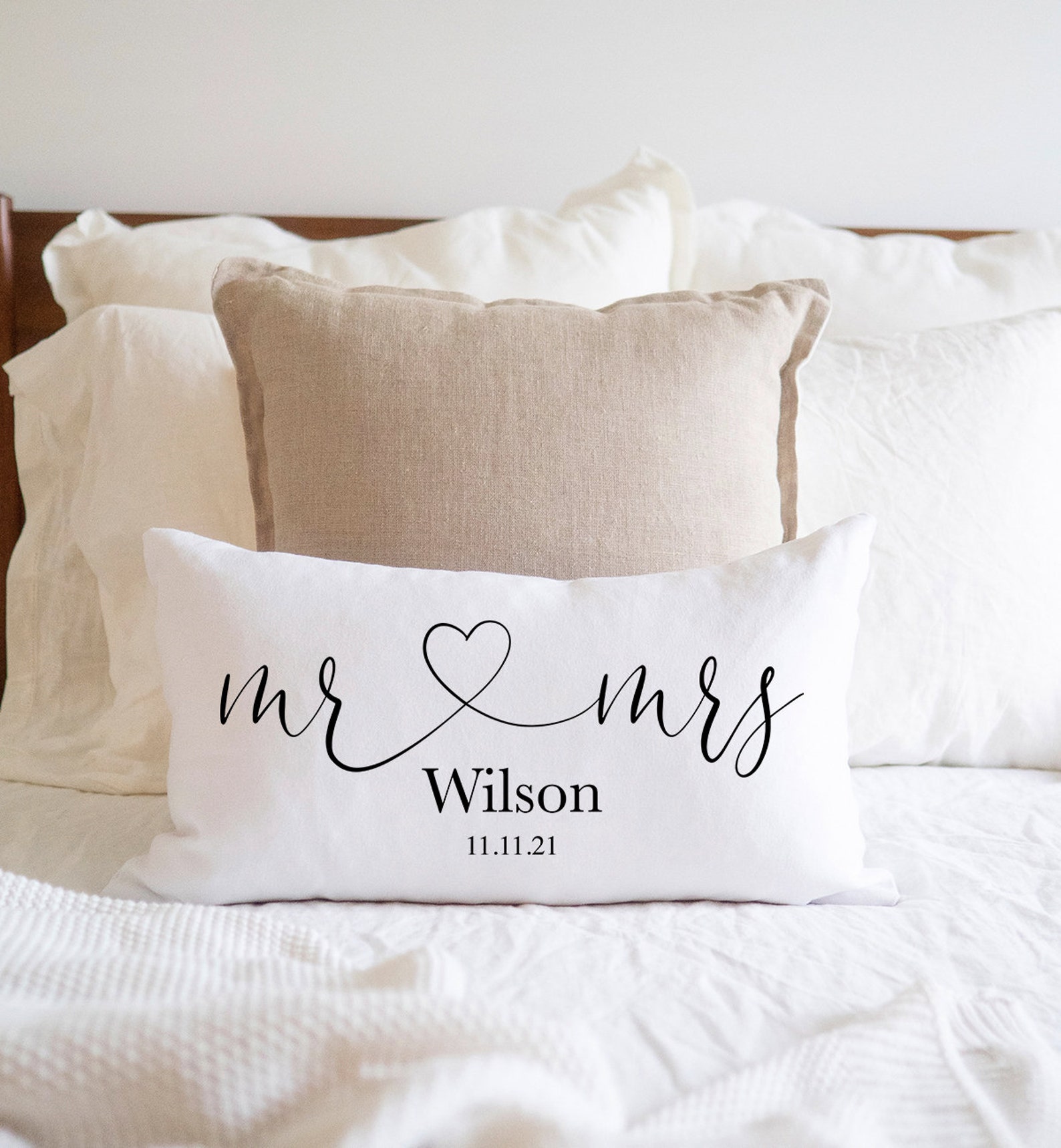 Mr and Mrs Pillows Mr and Mrs Custom Pillow Cover Gift for Etsy