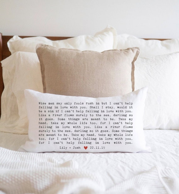 Personalized Song Lyric Pillow Custom Song Lyrics Pillow Etsy