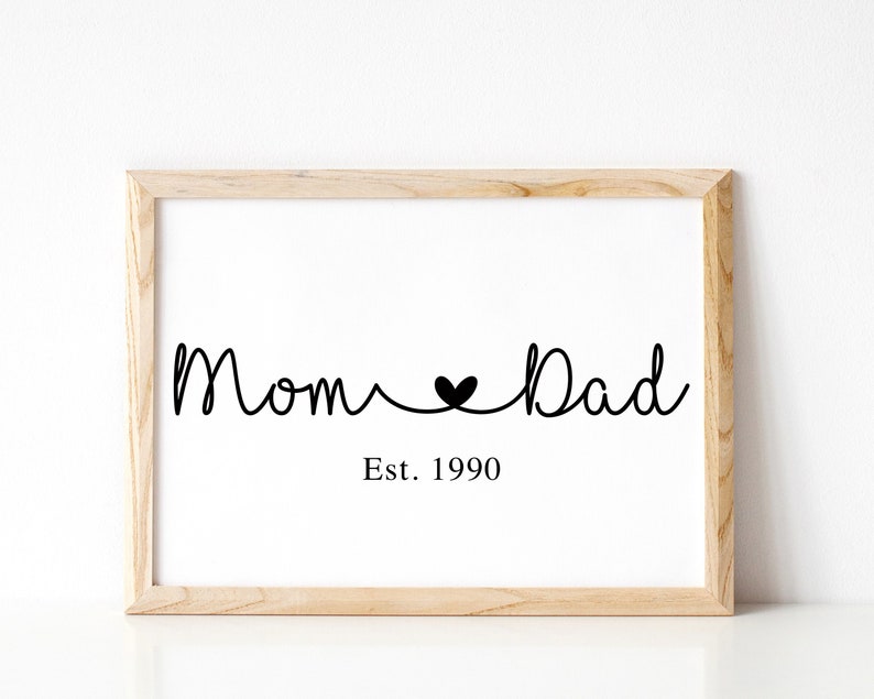 Mom Dad Gifts Mom Dad Print Anniversary Gifts for Couples - Etsy