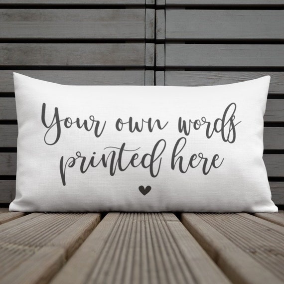 Personalized Pillow Custom Pillow Custom Quote Pillow Etsy