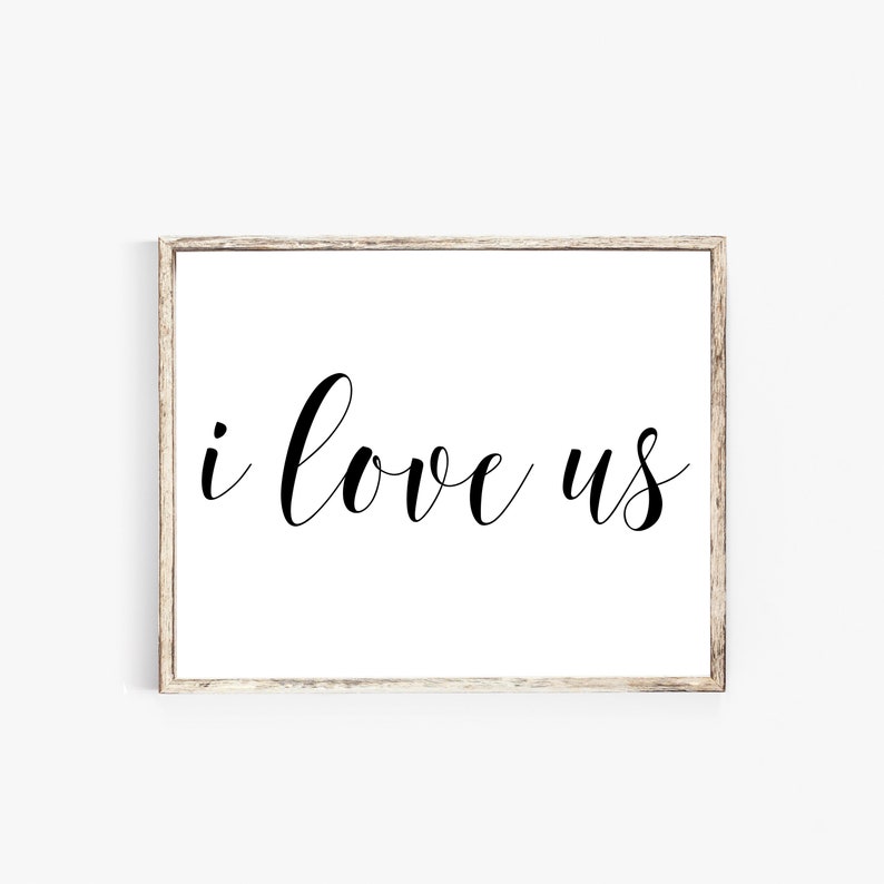 Love wall art I love us wall art I love us printable Couple Etsy