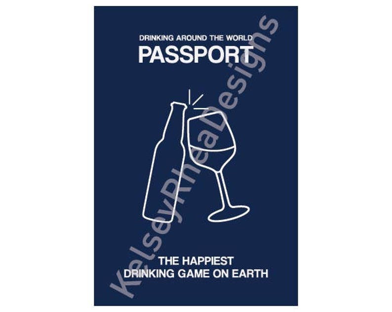 Drinking Around the World Passport INSTANT DIGITAL DOWNLOAD Etsy