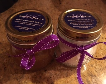 Sweet Lavender Scrub and Makeup Remover Set