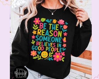 Sudadera de cuello redondo Be the Reason - Negra