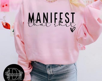 Sudadera con cuello redondo "Manifiesta esa mierda"
