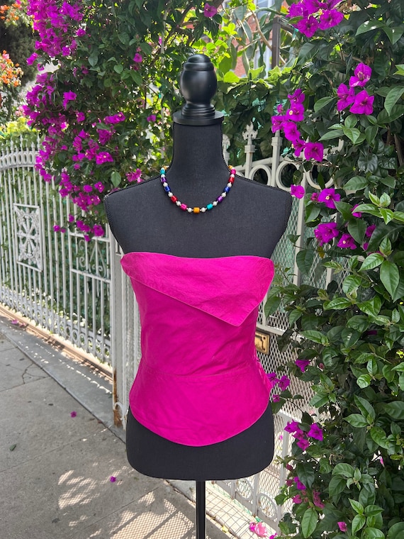 Vintage Italian Silk Tube Top