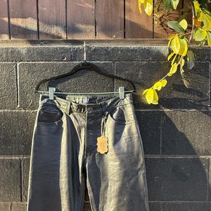 Vintage Gap Genuine Leather Black Pants