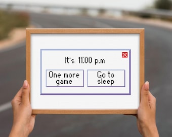 Game Lover Cross Stitch Pattern Funny Sarcastic Humor Cross Stitch Geek Embroidery Gift For Gamer Nerd - Digital Download PDF
