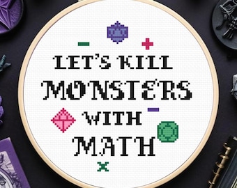 Dungeon Master Cross Stitch Pattern: Gamer Gift (PDF Download)