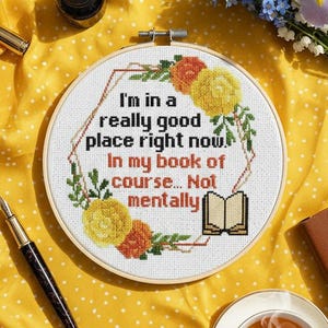Reading Cross stitch pattern Bookish Cross Stitch Book Embroidery Gift For Book Lover Cross Stitch Snarky Nerd Counted Cross Stitch PDF image 10