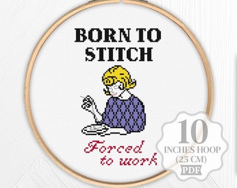 Funny Sarcastic Cross Stitch Pattern: Crafter Cross stitcher (PDF)