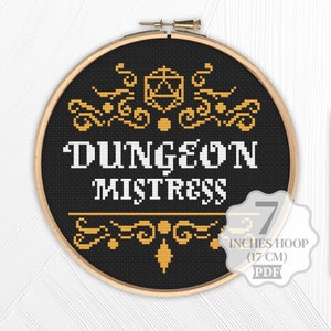 Padrão de ponto cruz para calabouço em PDF, Dados para jogadores, Geek, nerd, Amante de jogos, Presente moderno, Gráfico fácil, Mestre, Download digital 313