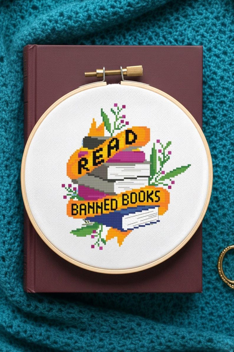 Reading Cross stitch pattern Bookish Cross Stitch Book Embroidery Gift For Book Lover Cross Stitch Snarky Nerd Counted Cross Stitch PDF image 9