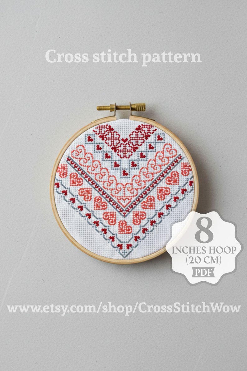 Cross Stitch Patterns Rectangular Cross Stitch Pattern Borders Square Frames Heart Sampler Valentine ...